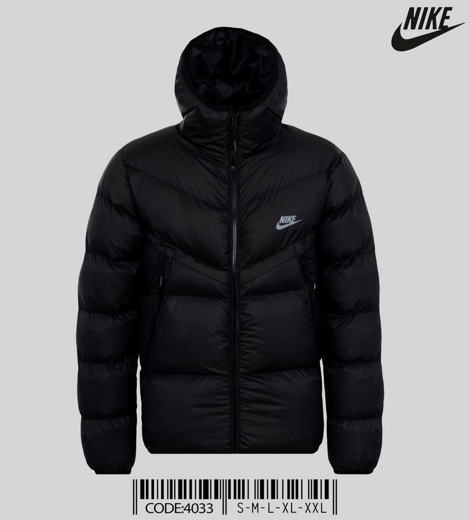 Куртка чоловіча Nike пуховик чорний зимовий з капюшоном теплий модний спортивний