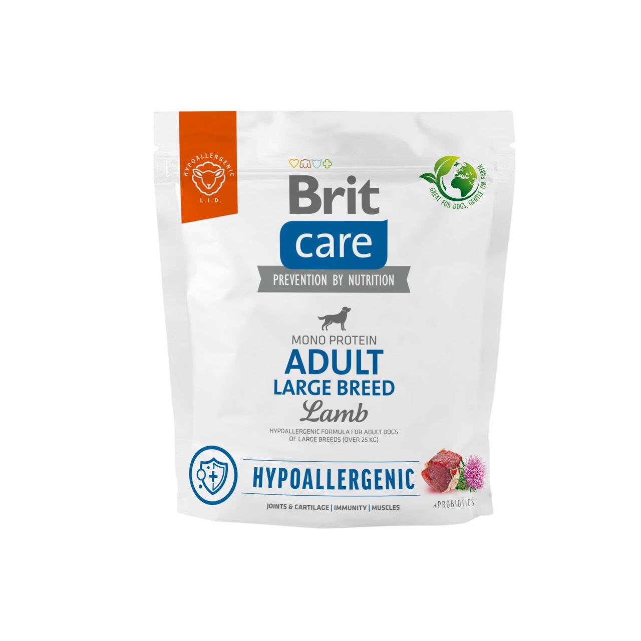 Сухий корм Brit Care Dog Hypoallergenic Adult Large для собак великих порід, гіпоалергенний з ягням, 1 кг