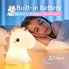 Дитячий нічник світильник "Єдиноріг" сенсорний LED c WOW ефектом USB-зарядка, пульт, фото 9