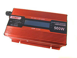 Перетворювач UKC авто інвертор 12V-220 V 500 W LCD KC-500D