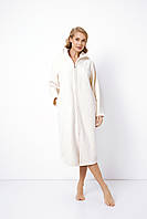 Домашний махровый женский халат ниже колена Aruelle TONI bathrobe, Теплый стильный халат L