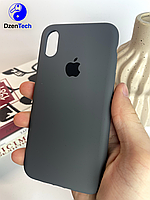 Силиконовый чехол на Айфон Хр с закрытым низом Серый | iPhone Xr SoftCase Grey