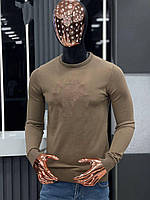 Мужская кофта свитер Stefano Ricci CK7048 коричневая