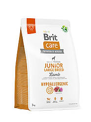 Сухой корм Brit Care Dog Hypoallergenic Junior Large Breed для молодых крупных пород, с ягненком,3 кг