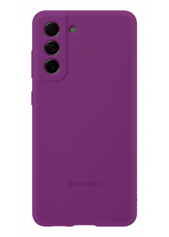 Чохол Silicone Case Premium для Samsung Galaxy S21 FE Fuchsia 14 (закритий низ), фото 1