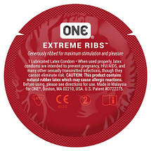 Презервативи One One Extreme Ribs  5 штук ребристі США, фото 2