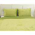 Покривало на двоспальне ліжко 180x220 стьобане дизайнерське, однотонні пледи мікрофібра Зелений, фото 3