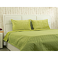 Покривало на двоспальне ліжко 180x220 стьобане дизайнерське, однотонні пледи мікрофібра Зелений, фото 4