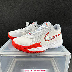 Баскетбольні кросівки білкові Nike Air Zoom GT Cut Academy "Summit White/Picante Red