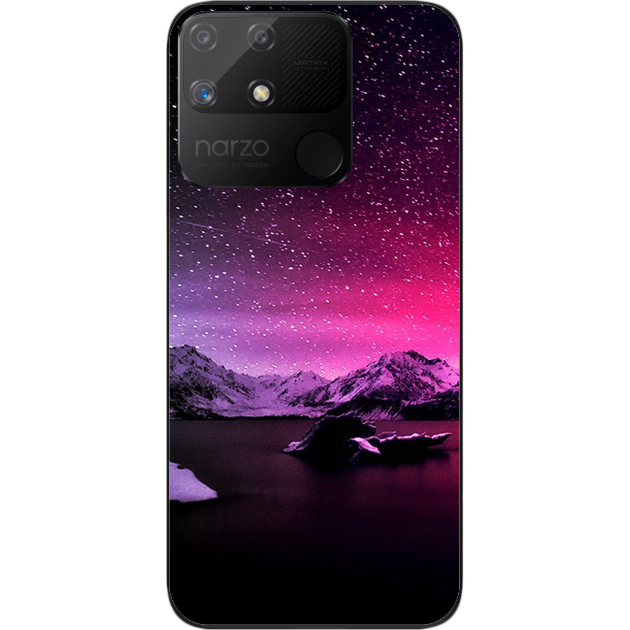 Силіконовий чохол бампер Epik для Realme Narzo 50A з картинкою Зірки