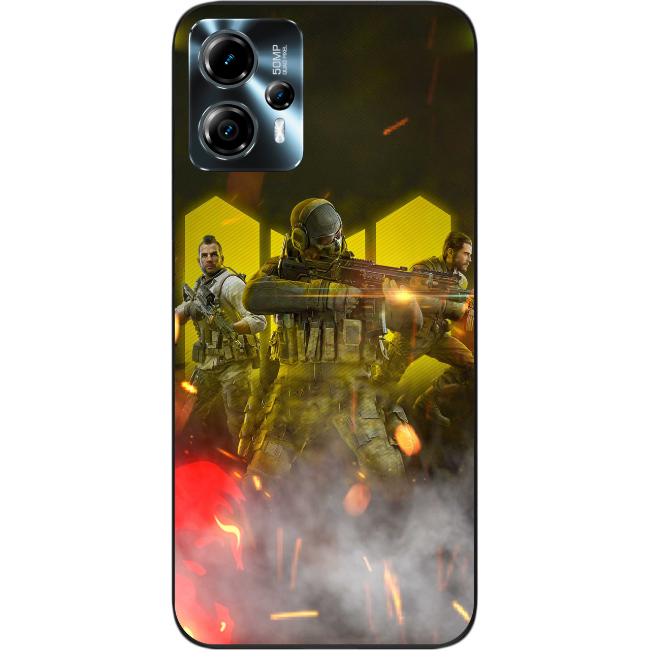 Чохол силіконовий Epik для Motorola Moto G13 з картинкою Call of Duty Команда, фото 1
