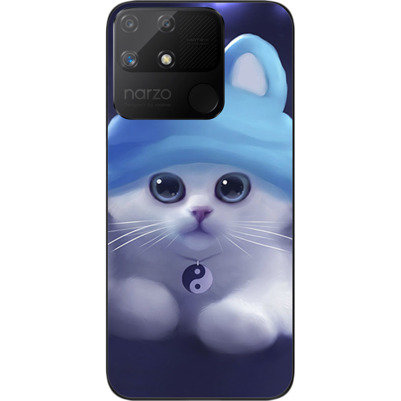 Бампер силіконовий чохол Epik для Realme Narzo 50A з картинкою Котик