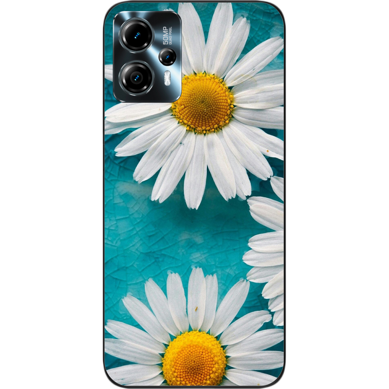 Силіконовий чохол Epik для Motorola Moto G23 з картинкою Ромашки, фото 1