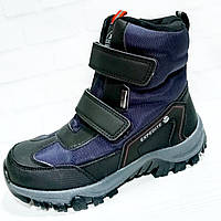 Зимові дитячі черевики, термочеревики для хлопчика тм Jong-Golf, розміри 33- 38, сині.