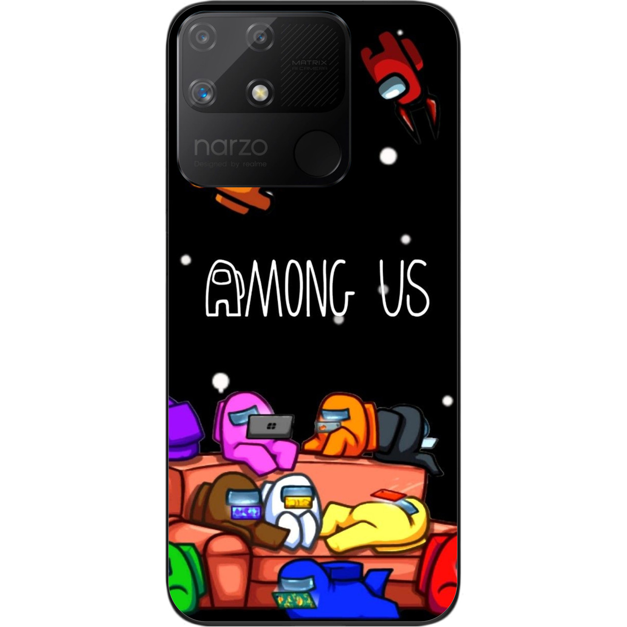 Силіконовий чохол Epik для Realme Narzo 50A з картинкою Among us Граємо