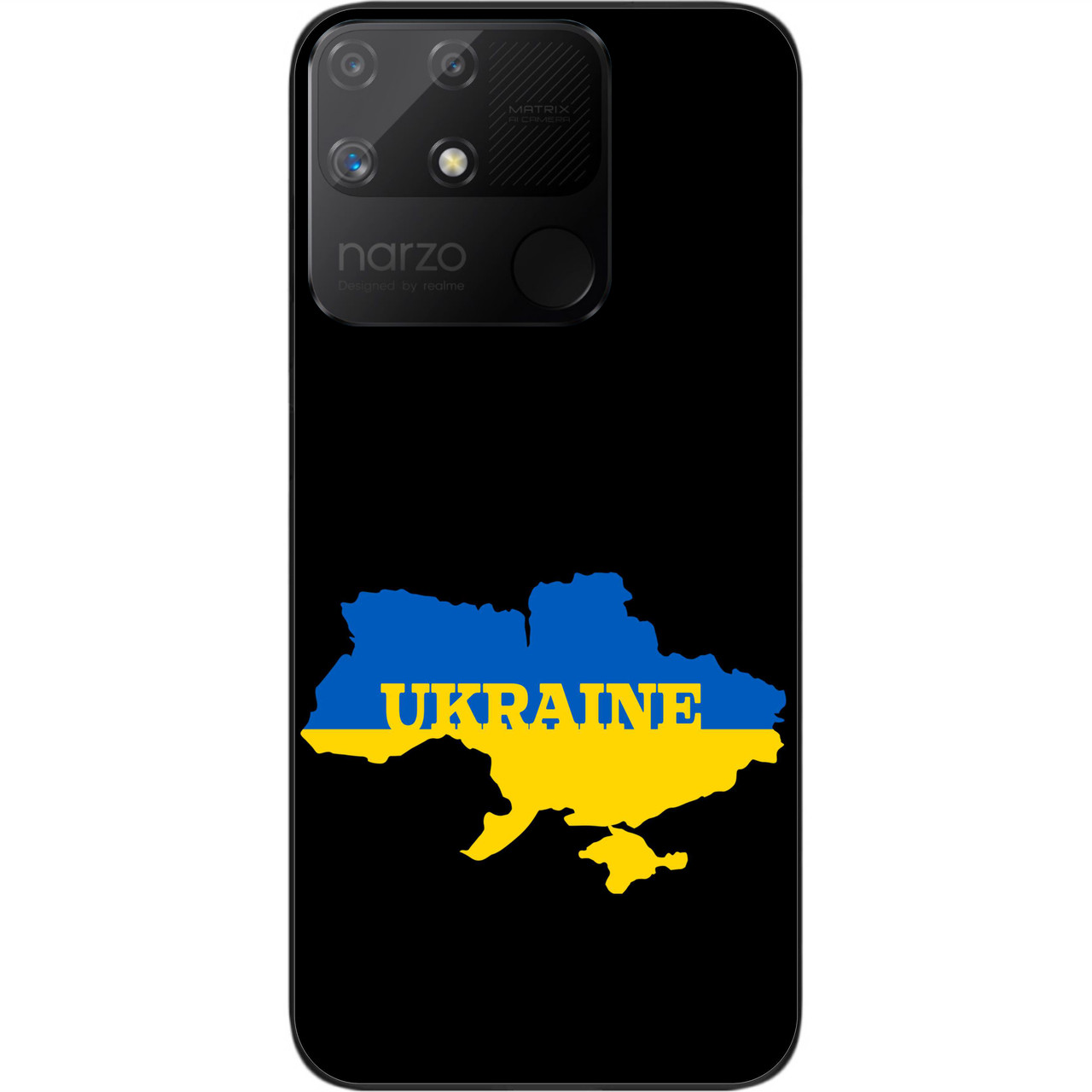 Силіконовий чохол Epik для Realme Narzo 50A з картинкою Мапа України