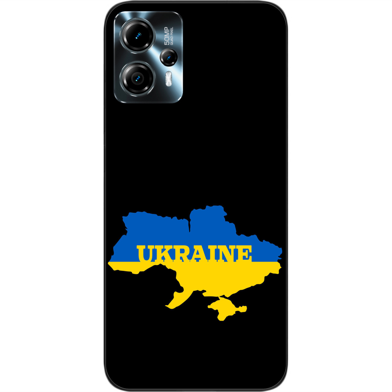 Силіконовий чохол Epik для Motorola Moto G23 з картинкою Мапа України, фото 1