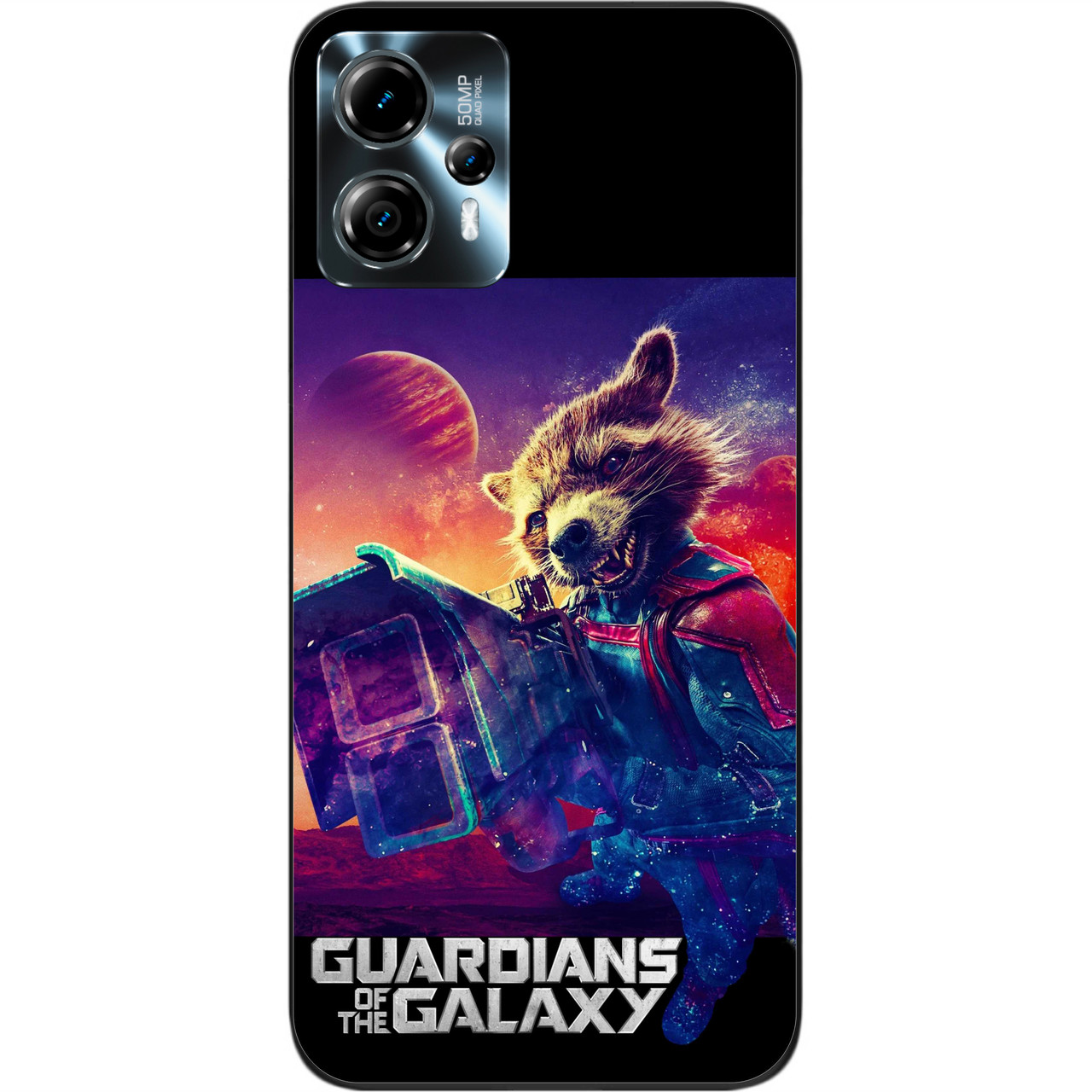 Силіконовий чохол Epik для Motorola Moto G13 з картинкою Реактивний Єнот, фото 1