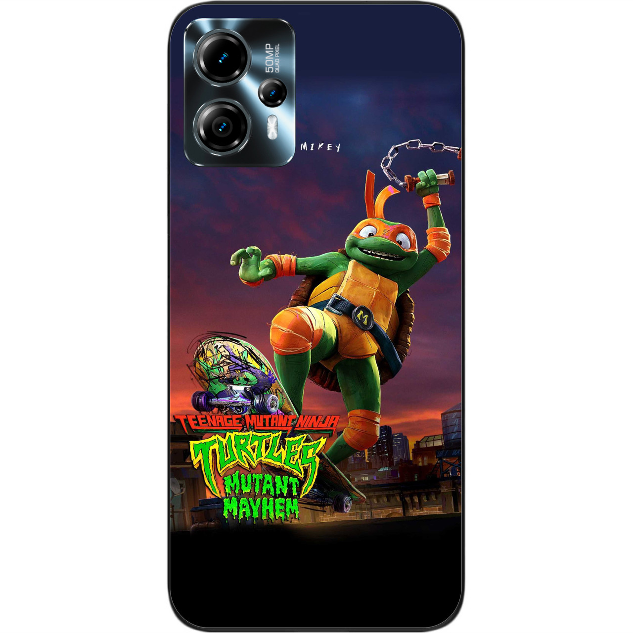 Силіконовий чохол Epik для Motorola Moto G13 з картинкою Черепашки-ніндзя Мікеланджело, фото 1