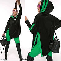Спортивный женский костюм двойка кофта велюр+лосины рубчик 42-44;46-48;50-52 (3цв) "YANIKA" недорого