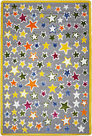 Детский серый ковер Киндер Микс 52440 25, 1.х1.7 м