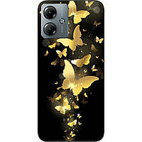 Силіконовий чохол Epik для Motorola Moto G14 з картинкою Золоті метелики