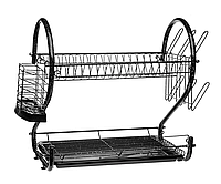 Сушилка для посуды Edenberg EB-2109М - 2 яруса черный