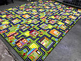 Дитячий ворсовий зелений килимок BABY 6046 Green/D.Blue, 0.5х0.8 м, фото 3