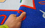 Дитячий килим на еластичній гумовій основі (латекс) GAME Blue, 2х2.9 м, фото 4