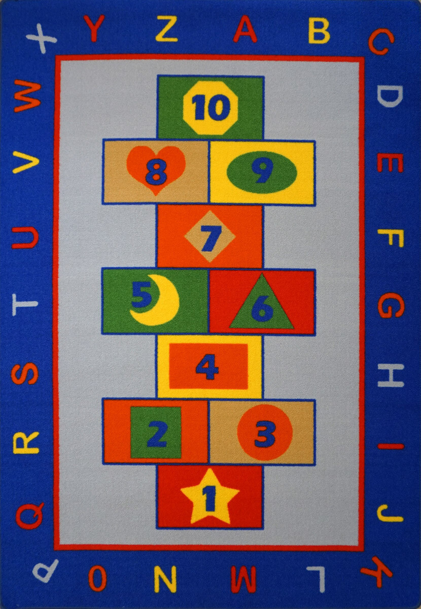 Килим дитячий Confetti Game Blue 2х2.9 м Дитячий килим на гумовій основі Великий дитячий килим, фото 1