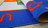 Дитячий килим на еластичній гумовій основі (латекс) GAME Blue, 2х2.9 м, фото 3