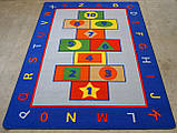Дитячий килим на еластичній гумовій основі (латекс) GAME Blue, 2х2.9 м, фото 5