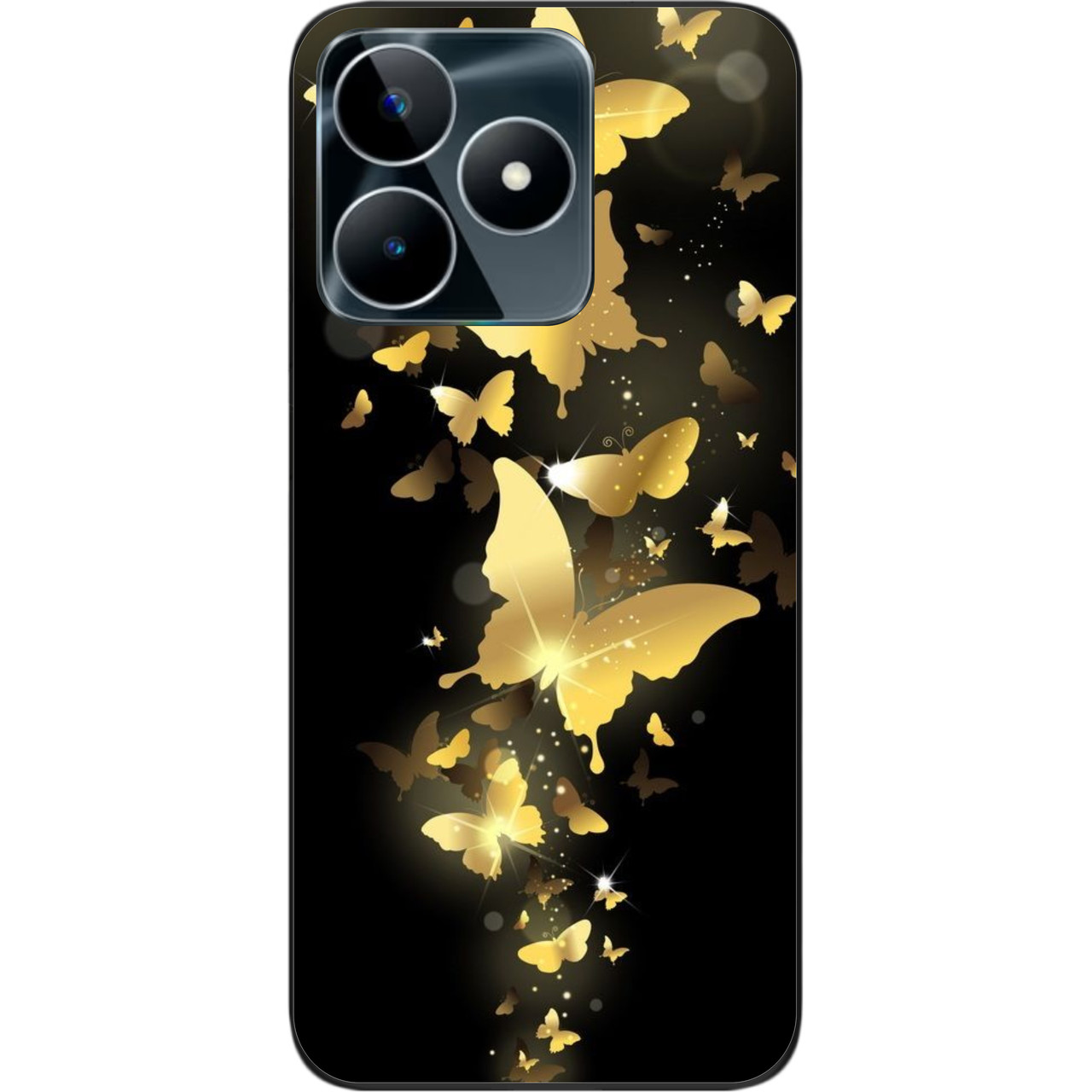 Силіконовий чохол Epik для Realme C53 NFC з картинкою Золоті метелики
