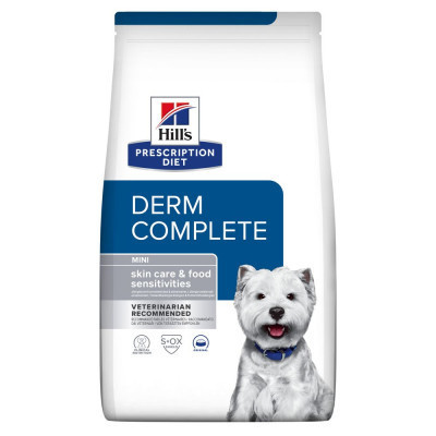 Корм Hills Хиллс PD Canine DermComplete Mini Яйце/рис-харч.алер.та атоп.дерм.-1 кг
