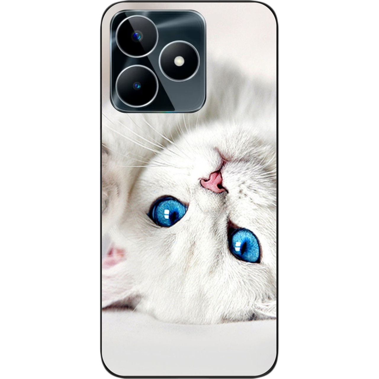 Оригінальний чохол Epik для Realme C53 NFC з картинкою Білий котик