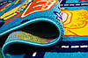 Килим дитячий SAG Baby 6046 Blue/D.Blue 1х2 м Дитячий ворсовий килим з малюнком Гіпоалергенний килим дитячий, фото 2