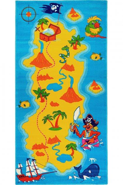 Дитячий ворсовий килим BABY 2066 Blue/Blue, 0.8х1.5 м, фото 1