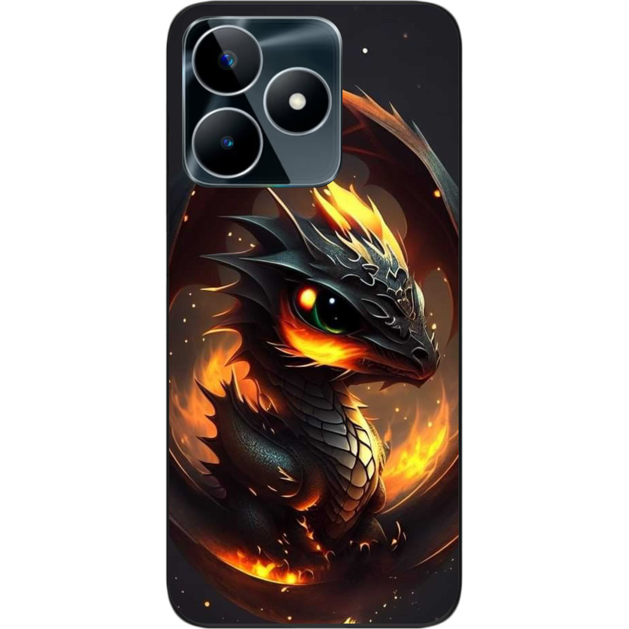 Силіконовий чохол бампер Epik для Realme C53 NFC з картинкою Дракончик