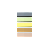 Закладки пластикові PASTEL, з клейким шаром, 45x12 мм, 5 кв. по 25 л., фото 2