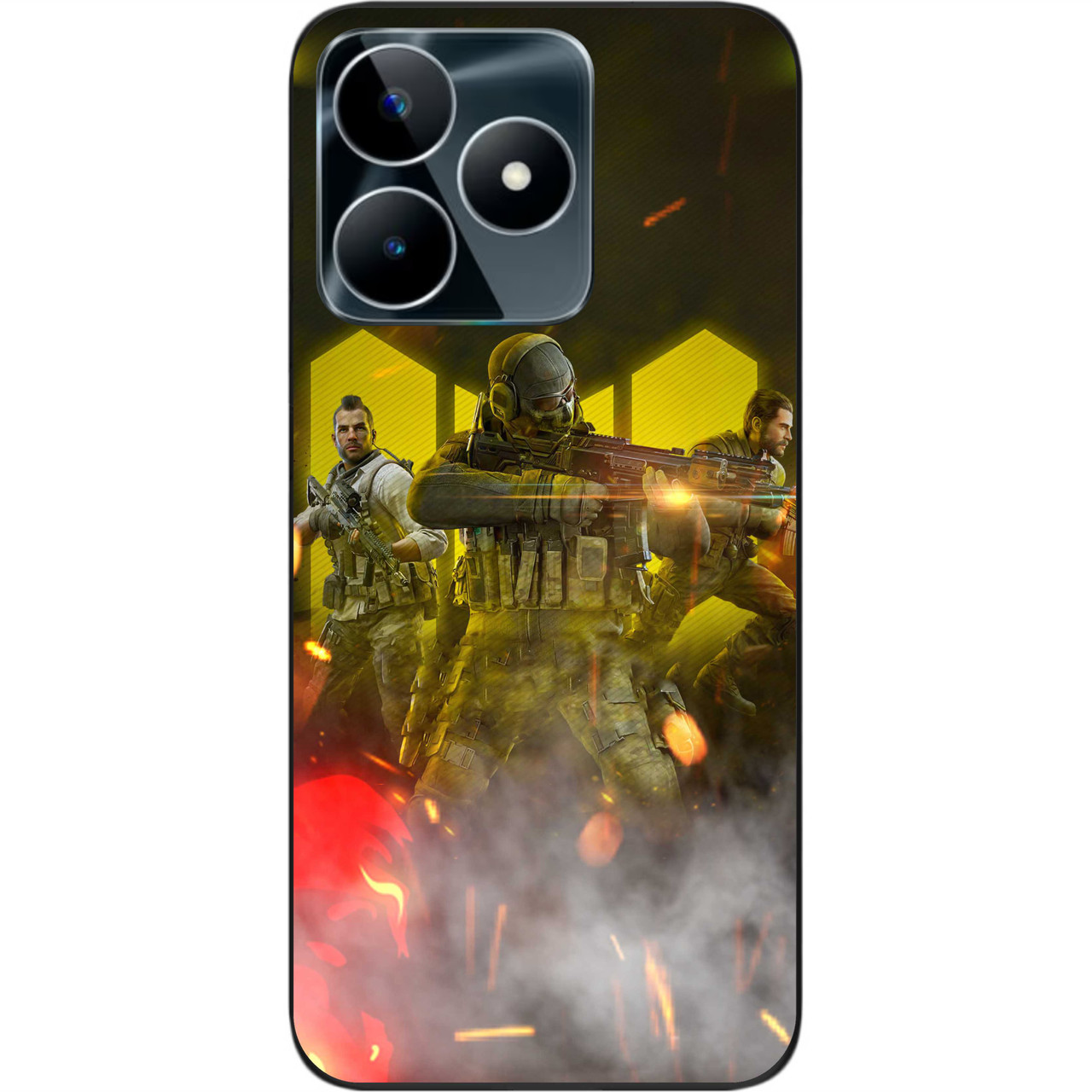 Чохол силіконовий Epik для Realme C53 NFC з картинкою Call of Duty Команда