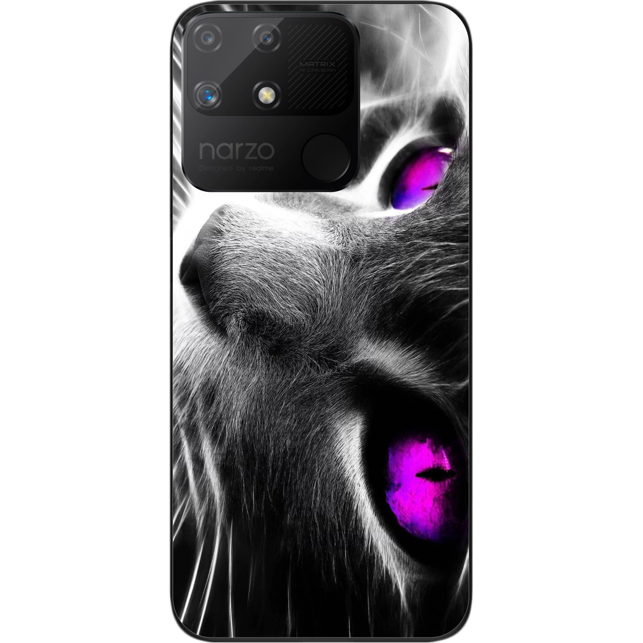 Силіконовий чохол Epik для Realme Narzo 50A з картинкою Красивий кіт
