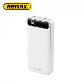 Power bank Remax 20000 mAh Швидка зарядка 20W+22.5W PD+QC Зовнішній акумулятор Портативна зарядка Павербанк