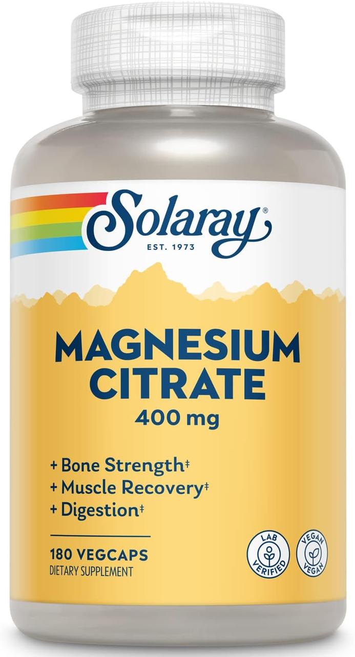 Solaray Magnesium Citrate 400 mg 180 капсул, фото 1