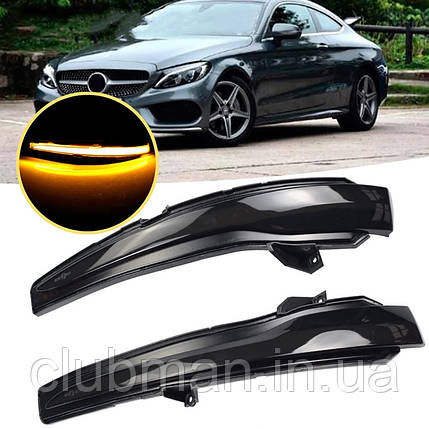 LED динамічний сигнал повороту у дзеркало Mercedes Benz (Мерседес) C/E/S/GLS/V-Class W205 W213 W222 X253 W447, фото 1