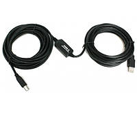 Кабель USB-USB BM 10 м Viewcon Black (VV013-10M)