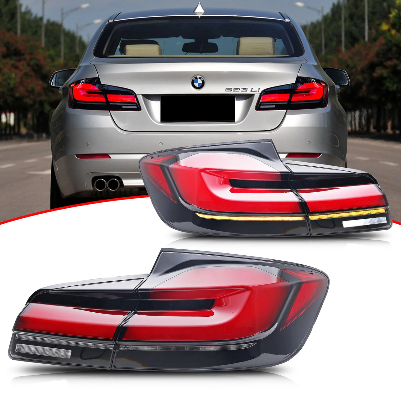Ліхтарі BMW F10 тюнінг Led оптика (стиль G30)