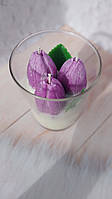 Ароматическая свеча Пані Свічка Весенние фиолетовые тюльпаны