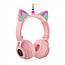 Бездротові навушники з котячими вушками Єдиноріг CAT STN-27 Bluetooth Рожевий, фото 3