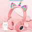 Бездротові навушники з котячими вушками Єдиноріг CAT STN-27 Bluetooth Рожевий, фото 5