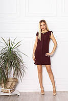 Женское летнее сатиновое платье в горошек 42; 44; 46; 48 "VILADI" недорого от прямого поставщика